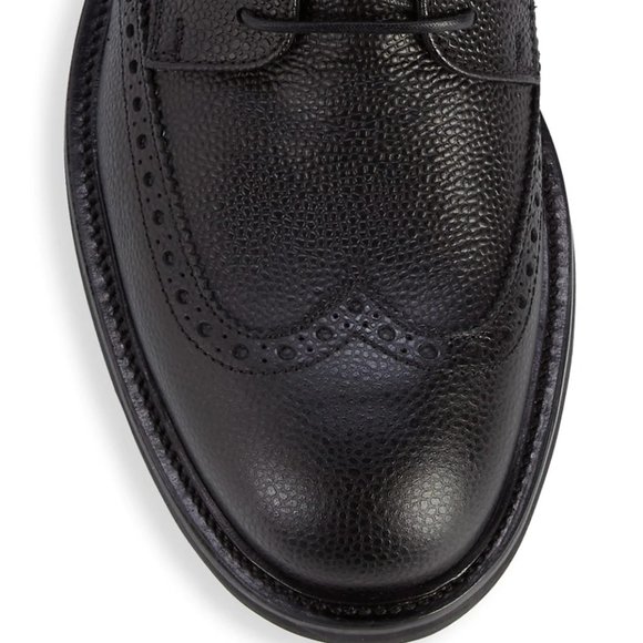 ROBERTO CAVALLI 💥 Wingtip Pebbled - Genuine Leather Combat Boots J1810/1580 - Picture 6 of 6